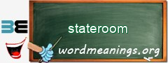 WordMeaning blackboard for stateroom